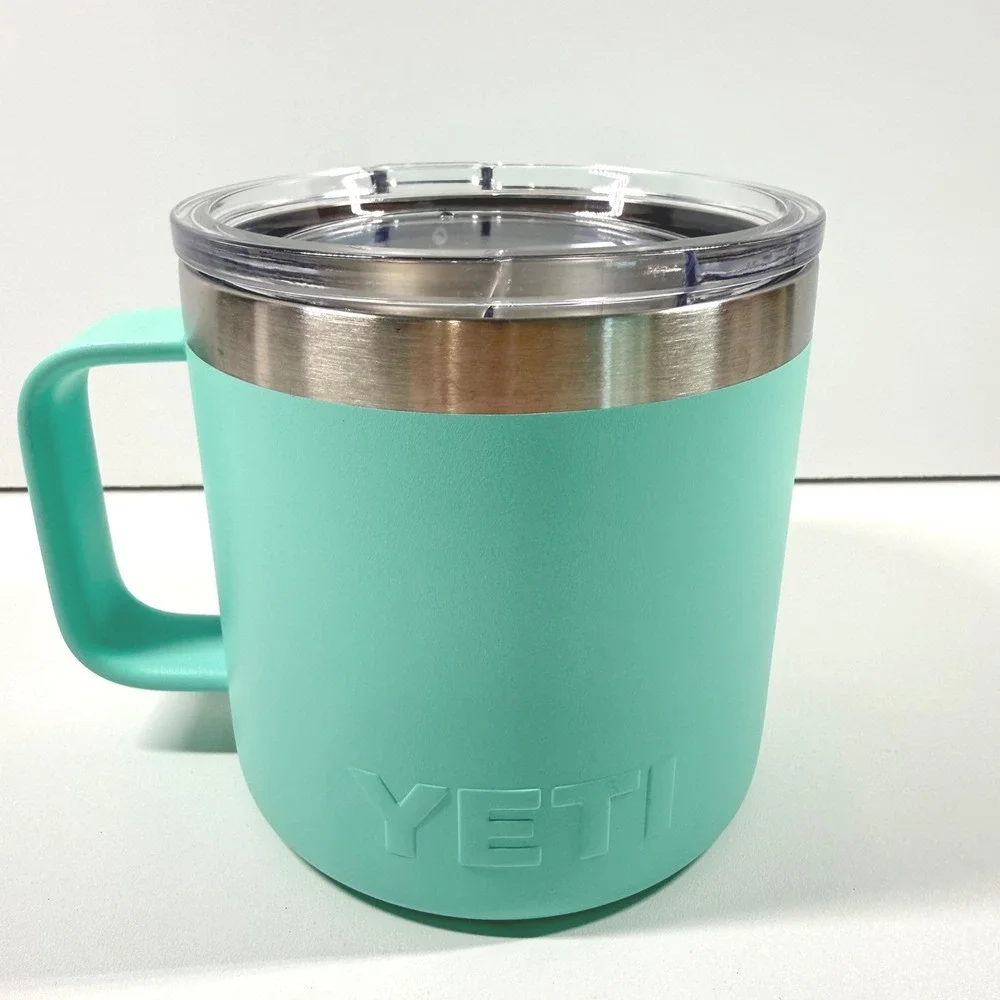 YETI Rambler 20 oz Tumbler & 14 oz Mug Set Seafoam Green Stainless Steel NICE